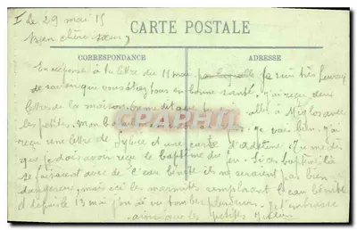 Arras — O Sino e o Hotel de Ville mutilados — 14 de outubro de 1914 — Verso