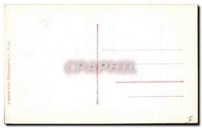 Reims após os bombardeios — desenho de P. Leven e Lémonnier — L'Atelier d'Art Phot. Paris — Verso
