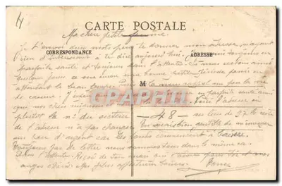 In Lorena - Guerra 1914-15 — La Rue des Ponts dopo il bombardamento — Quantitio, lit. edit. - Cliché Dirlier — Verso