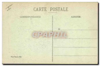 Reims - A Catedral incendiada pelos Alemães em 10 de Setembro de 1914, com seus cobertores de proteção — G. Dubois, Reims, n° 1 — Verso