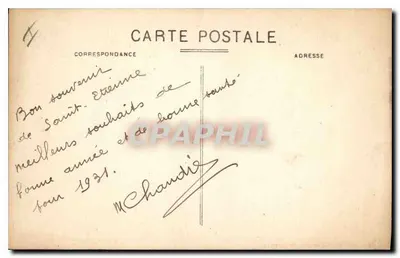 St-Étienne - O Palácio de Justiça — editor anônimo, n° 1130 — Verso