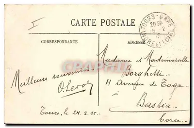 Tours — Pałac Sądowy i fontanny — LL, nr 210 — Rewers