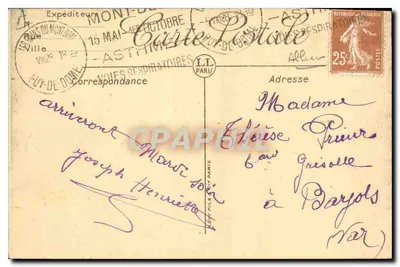 Het pittoreske Bourbonnais — Een doop — LL. — Achterkant