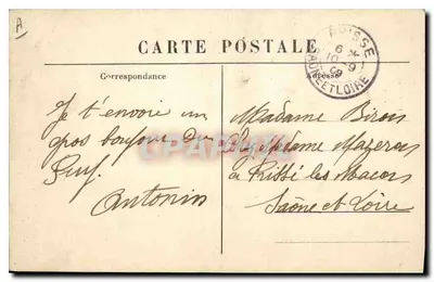 Coiffe à l'ombrage — Coiffure riche et originale des coquettes paysannes cévenoles — M B, n° 302 — Verso