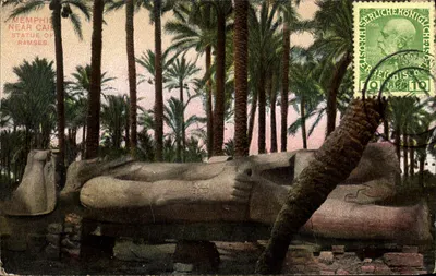 Estátua de Ramsés em Memphis — perto do Cairo — editada por Liohtonstern & Hazari, Cairo