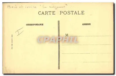 Colher de perfume (Egito) — Museu do Louvre — J.-E. Bulloz, Editor, N° 8621 — Verso
