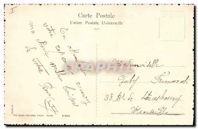 KAIRO - Wioska Guizeh i Piramidy — The Cairo Postcard Trust, seria 31255 — Rewers