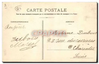 Auvergne — Powrót z pól — Wydawnictwo Boucheron i Vessely — Rewers