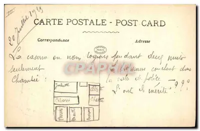 Verdun podczas bombardowań — Pałac Sądowy i Kaszern St-Paul — La Tensée — Rewers