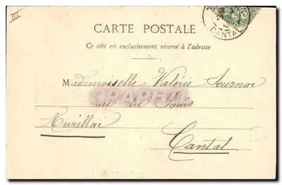 Camponesa da Auvergne — Passefons — Fotografia Castané, Aurillac — Verso