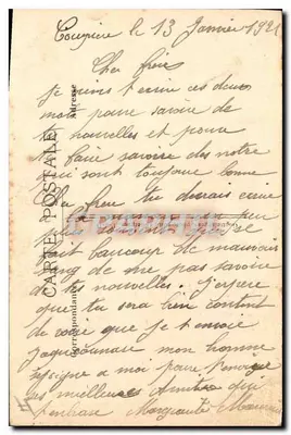 Mulher com mantilha e chapéu na campina — G. d'O. - 1028 - L'Auvergne — Verso