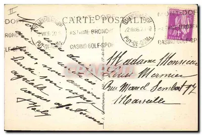 Auvergne — Humorystyczna scena z trzema postaciami — n°1212 — Rewers