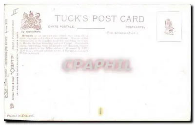 Memphis — Upadła statua Ramsesa Wielkiego — Tuck & Son, seria XIII — Rewers