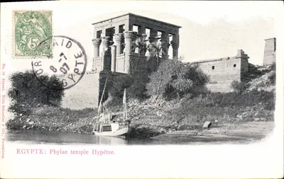 Templo de Phylae — Egito — editor Fritz Schneller & Cie, Nuremberg, n° 36
