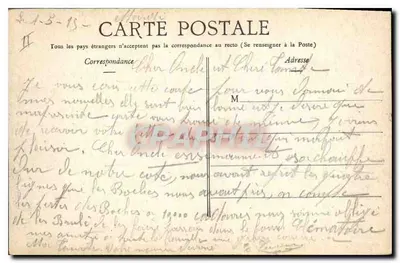 ヴェリエール — 友人の墓の前で忠誠を誓う犬 — L'Illustration, n°10-1914に基づく — 裏面