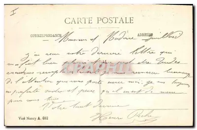 Gerbéviller em Ruínas — Guerra 1914-1915 — Imprencias Réunies de Nancy - Cliché L. F. — Verso