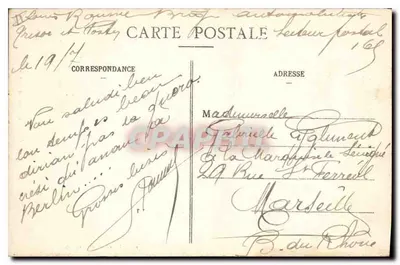Vézelize - Porta do antigo Palácio de Justiça — E. Colla, rue des Halles, editor — Verso