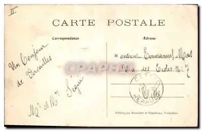 Versailles — Pałac Sądowy i więzienie — Héliotypie Bourdier et Faucheux, nr 116 — Rewers