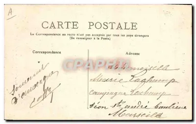 L'Auvergne — A Bela Auvergnate — Traje de Festa — M.T. I.L. n°2610 — Verso