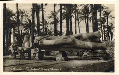 Memphis — A Colossal Statue de Ramsès II — editor Lehnert & Landrock, n° 177