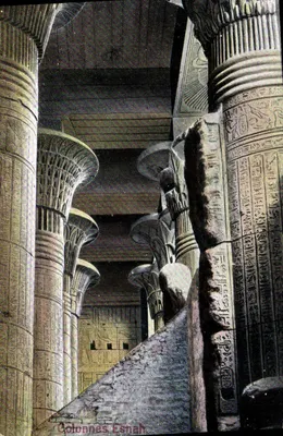 Colunas de Esna — Egito — editor H. Rudmann, Cairo