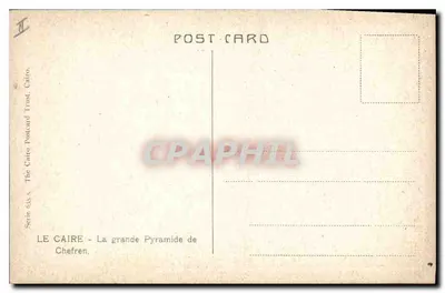 CAIRO — The great Pyramids Chefren — J.H. Mideiadi — Rewers
