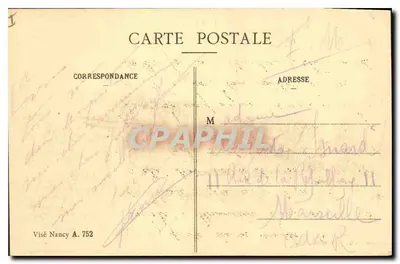 Crévic - Rue de la Cour — vernietiging tijdens de Oorlog 1914-1915 — Imprimeries Réunies de Nancy — Achterkant