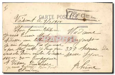 Soldaten die rusten in een Belgische kerk — Oorlog 1914-1915 — serie 400 — uitgever LL — Achterkant