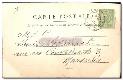 Tunis — Pałac Sądowy — Photo-ateliers Bandonin, Marsylia — Rewers