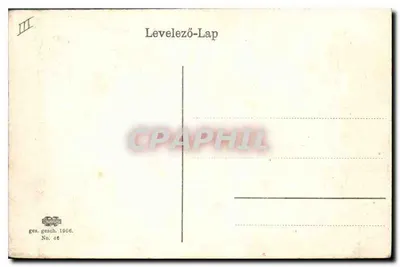 Budapest — Országház tér com o palácio da justiça — editor Levelező-Lap, n° 46 — Verso