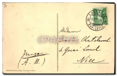 Lausanne — Le Tribunal fédéral — Éditions Louis Surgéy, n° 2515 — Verso