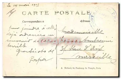 Arras — Place de la Gare po bombardowaniu — A.R. n°291 — Rewers