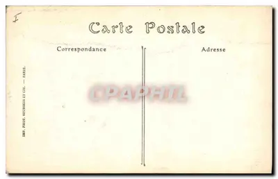 Wnętrze katedry zamienionej na ambulans — Inwazja niemiecka w Reims — Kampania 1914-1916 — Rewers