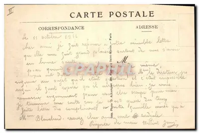 Soissons — Casa Racine bombardeada — P. C. Soissons, N° 8 — Verso