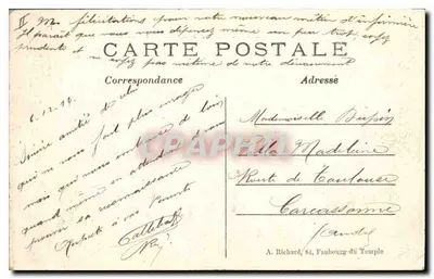 Reims — Aspecto de uma rua após o bombardeio — A.R. — Verso