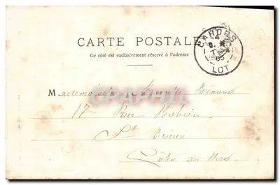 Cahors — Zamek Mazières — E. Dreuthe, wyd., Cahors (chiché Laboutsa) — Rewers