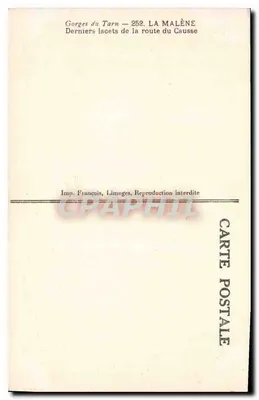 Góry Tarnu — 252. LA MALÈNE — Ostatnie zakręty drogi w Causse — Rewers