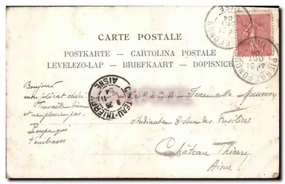 Gęsi w wodzie — ilustracja akwarelowa — wydawca nie widoczny — Rewers