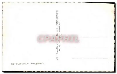 Castelnou — Widok ogólny — Réal-Photo, Paryż — Rewers