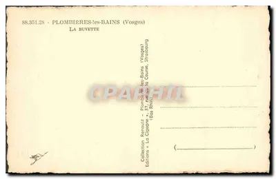 A Garça — A Buvette — Plombières-les-Bains (Vosges) — Verso