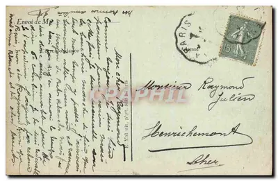 Montfort-l'Amaury (S.-et-O.) — A Igreja e a Rue Ludovie, colina de Maulette — Edit. Bernard-Fossé-Gégourel — Verso
