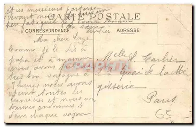 Stara pocztówka Lourdes Pielgrzymi wracający z Groty — Rewers