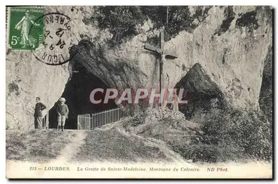 Lourdes — A Gruta de Santa Madeleine, Montanha do Calvário — ND Fot. n°213