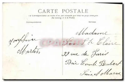 Aparição da Virgem para Bernadette — Lourdes — n° 869 — Verso