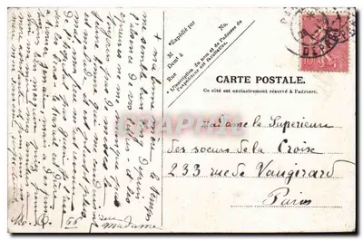 Vintage Postcard Lourdes Le Calvaire 1st Station — Back