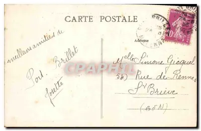 Laval (Mayenne) — De Terras van het Publieke Tuin en uitzicht op de Stad — A. Lumiré, uitgever, Rennes — Achterkant