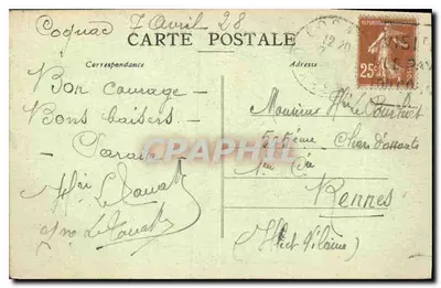 Cognac - Het Tuin van het Hôtel-de-Ville — onbekende uitgever, serie nummer 015 — Achterkant