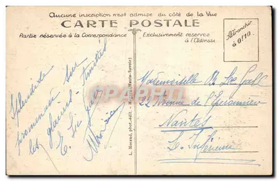 Glaciar de Bionnassay (2800 m.) — Séracs e Fendas — L. Morand, fot.-édit. (Haute-Savoie) n°615 — Verso
