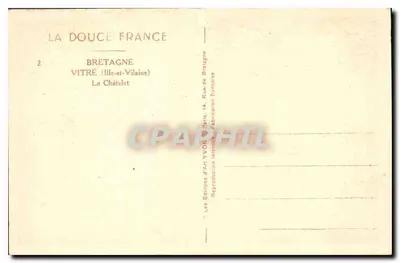 Châtelet in Vitré — Bretagne — Éditions YVON — Rückseite