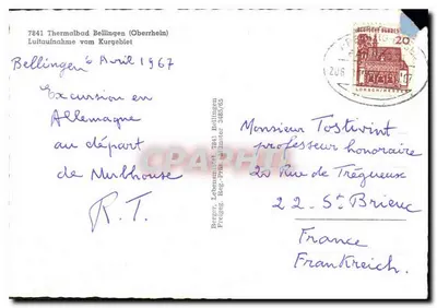 Bellingen (Oberrein) — vista aérea — Berger, Lebensmittel 7841 Bellingen — Verso
